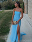 Soft Sweetheart Sleeveless Mermaid Tulle Long Prom Dresses For Party, PG1026