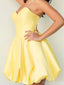 Popular Sweetheart Sleeveless Yellow Short A-line Homecoming Dresses, PGH27