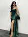 Formal Spaghetti Strap Sleeveless mermaid Satin Long Prom Dresses For Party, PG727