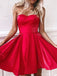 Gorgeous Sweetheart Sleeveless Short A-line Red Homecoming Dresses For Party, PGH82