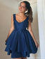 Formal V-neck Sleeveless Short A-line Homecoming Dresses, PGH48