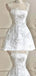 Elegant Spaghetti Strap Sleeveless A-line Short Homecoming Dresses, PGH03