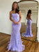 Sexy Spaghetti Strap Mermaid Lace Long Prom Dresses With Trailing For Party, PG221