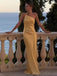 Sexy One-shoulder Sleeveless Mermaid Satin Long Prom Dresses For Party, PG785