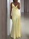 Soft Spaghetti Strap Sleeveless Mermaid Satin Long Prom Dresses For Party, PG631