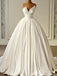 Unique V-neck Sleeveless Ball Gown White Wedding Dresses For Wedding Party, PGW07