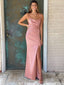 Sexy Spaghetti Strap Sleeveless Mermaid With Side Split Long Prom Dresses, PG65