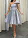 Formal One-shoulder Sleeveless A-line Tulle Short Homecoming Dresses For Party, PGH421