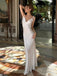 Sexy Spaghetti Strap Sleeveless Mermaid Satin Long Prom Dresses For Party, PG345