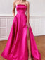 Vintage Sweetheart Sleeveless A-line Long Prom Dresses With Side Split, PG16