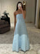 Simple Sweetheart Sleeveless A-line Satin Long Prom Dresses For Party, PG974