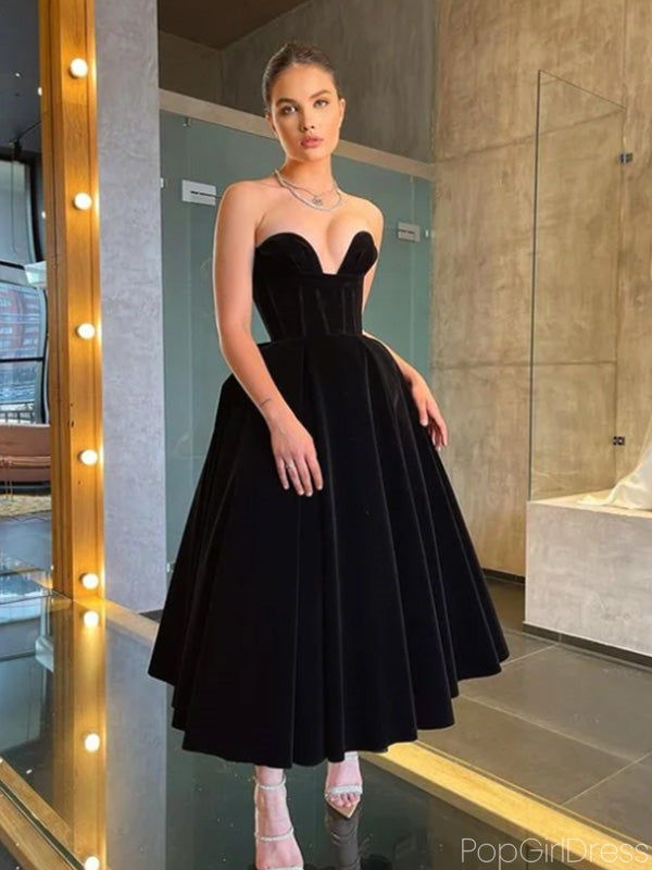 Elegant Sweetheart Sleeveless A-line Black Prom Dresses For Wedding Party, PG25