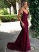 Sexy V-neck Mermaid Long Prom Dresses With Trailing For Wedding Party, PG43