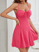 Sexy Spaghetti Strap Sleeveless Short A-line Homecoming Dresses, PGH35