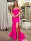 Sexy Spaghetti Strap Mermaid Sleeveless With Front Slit Long Prom Dresses For Party, PG105