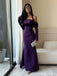 Sexy Off-shoulder Sleeveless Mermaid Satin Long Prom Dresses For Party, PG739