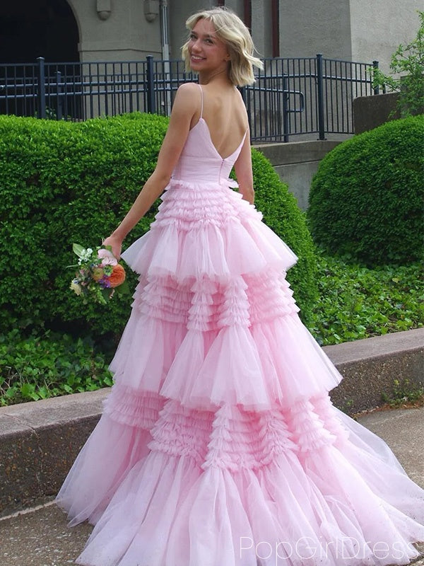 Formal Spaghetti Strap Sleeveless A-line Long Prom Dresses For Party, PG882