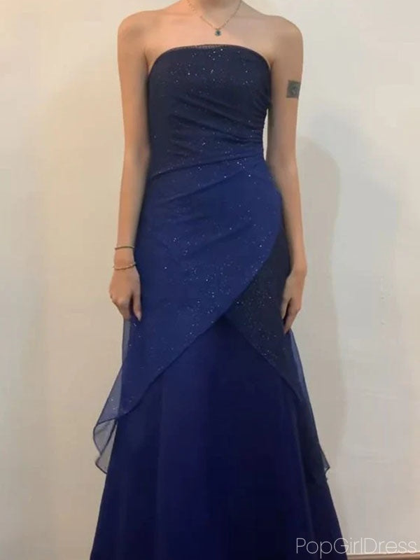 Modest Sweetheart Sleeveless Mermaid Long Prom Dresses With Trailing, PG18