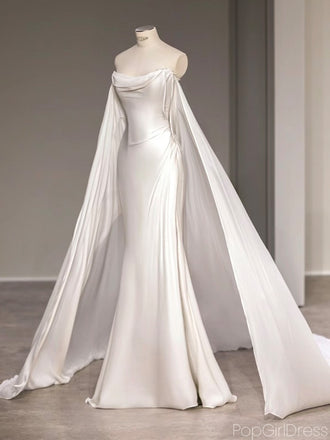 Gorgeous Sweetheart Sleeveless Mermaid White Long Prom Dresses With Trailing,PG23