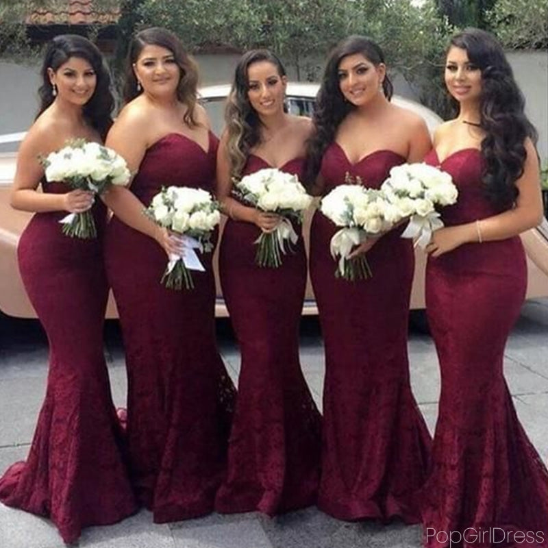 Sexy Sweetheart Sleeveless Mermaid Bridesmaid Dresses For Wedding Party, PGB93