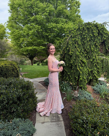 Gorgeous Pink Sweetheart Mermaid Long Prom Dress Ideas, Evening Party Dresses , PG1032