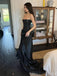 Sexy Sweetheart Sleeveless Mermaid Satin Long Prom Dresses For Party, PG874