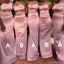 Sexy mismatched One-shoulder Sleeveless Mermaid Pink Long Bridesmaid Dresses For Wedding Party, PGB12