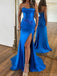 Sexy Sweetheart Mermaid Sleeveless With Side Slit Long Prom Dresses For Party, PG97