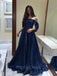 Formal Off-shoulder Sleeveless A-line Long Prom Dresses For Party, PG503