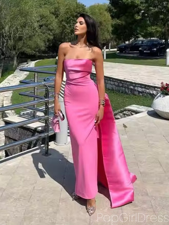 Soft Sweetheart Sleeveless Mermaid Satin Long Prom Dresses For Party, PG523