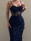 Sxey Spaghetti Strap Sleeveless Mermaid Long Prom Dresses, PG17