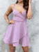 Casual Spaghetti Strap Sleeveless Short A-line Homecoming Dresses For Party, PGH80