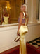 Sexy Spaghetti Strap Sleeveless Mermaid Satin Long Prom Dresses For Party, PG616