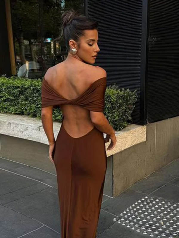 Sexy Off-shoulder Sleeveless Mermaid Satin Long Prom Dresses For Party, PG374