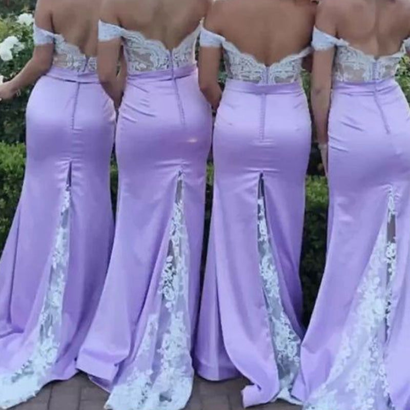 Sexy Off-shoulder Sleeveless Mermaid Bridesmaid Dresses For Wedding Party, PGB82