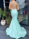 Sexy Halter Strap Mermaid Sleeveless With Front Slit Long Prom Dresses For Party, PG138