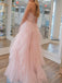 Elegant Sweetheart Sleeveless Pink A-line Long Prom Dresses For Party, PG206