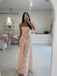 Sexy Spaghetti Strap Sleeveless Mermaid Tulle Pink Long Prom Dresses For Party, PG386