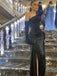 Formal One-shoulder Sleeveless mermaid Satin Long Prom Dresses For Party, PG724