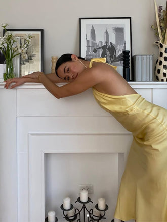 Sexy Halter Sleeveless Mermaid Satin Long Prom Dresses For Party, PG851