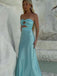 Soft Sweetheart Sleeveless Mermaid Satin Long Prom Dresses For Party, PG816