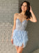 Shiny Sweetheart Sleeveless Short Mermaid Sequin Homecoming Dresses For Party, PGH238