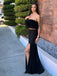 Sexy Sweetheart Sleeveless Mermaid Satin Long Prom Dresses For Party, PG648