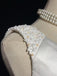 Simple V-neck Sleeveless mermaid Satin White Homecoming Dresses For Party, PGH302
