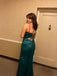 Soft Spaghetti Strap Sleeveless Mermaid Satin Long Prom Dresses For Party, PG732