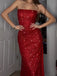 Sexy Sweetheart Sleeveless Mermaid Sequin Long Prom Dresses For Party, PG712