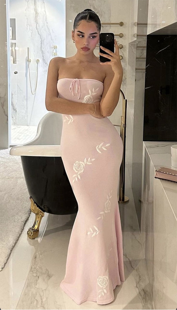 Sexy Sweetheart Sleeveless Mermaid Satin Long Prom Dresses For Party, PG743