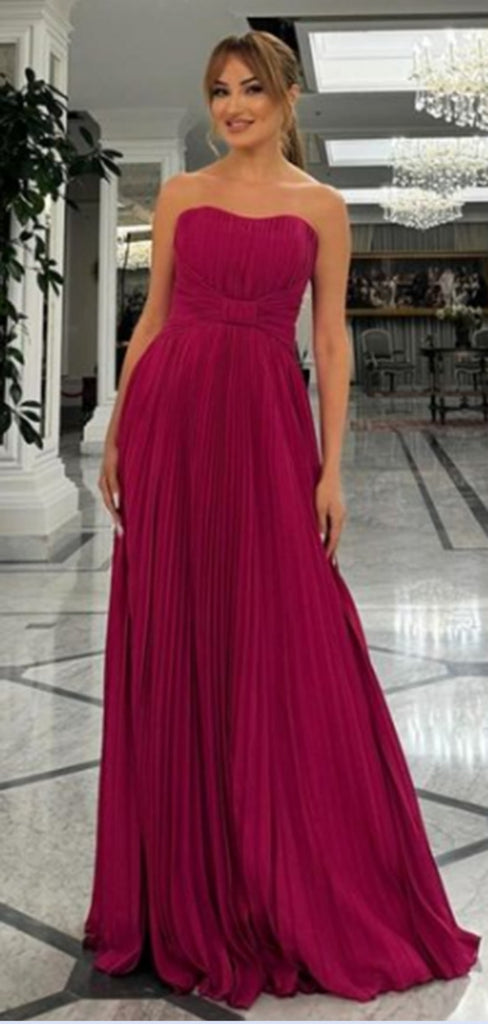 Elegant Sweetheart Sleeveless A-line Satin Long Prom Dresses For Party, PG564