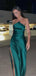Soft Halter Sleeveless Mermaid Satin Long Prom Dresses For Party, PG426