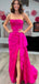 Simple Sweetheart A-line Sleeveless With Front Slit Long Prom Dresses For Party, PG122